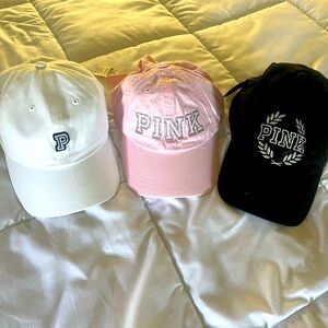Three ladies hats from Victoria’s Secret pink